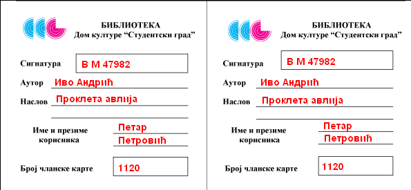 pravilno ispunjen revers