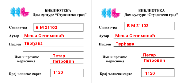 pravilno ispunjen revers